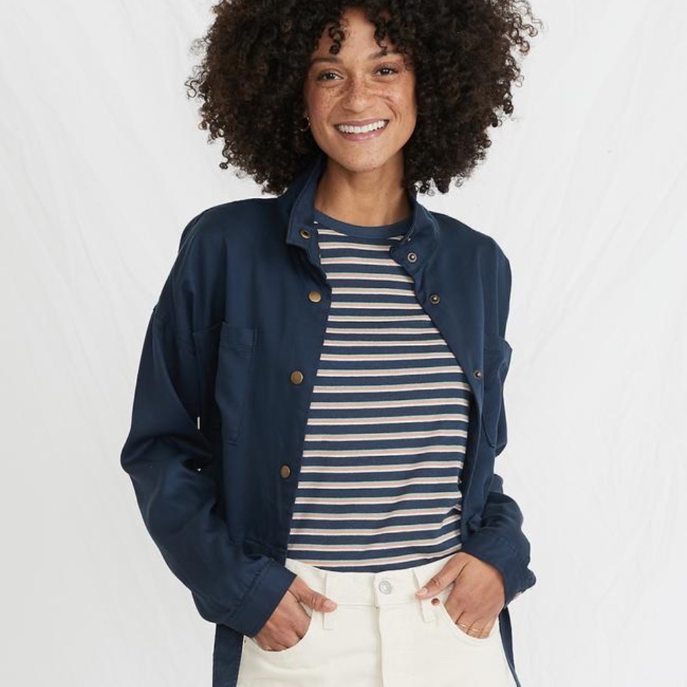 NWT Marine Layer Oslo Jacket/Shacket in Iris Navy Blue XL